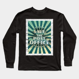 Save The Post Office Distressed Long Sleeve T-Shirt
